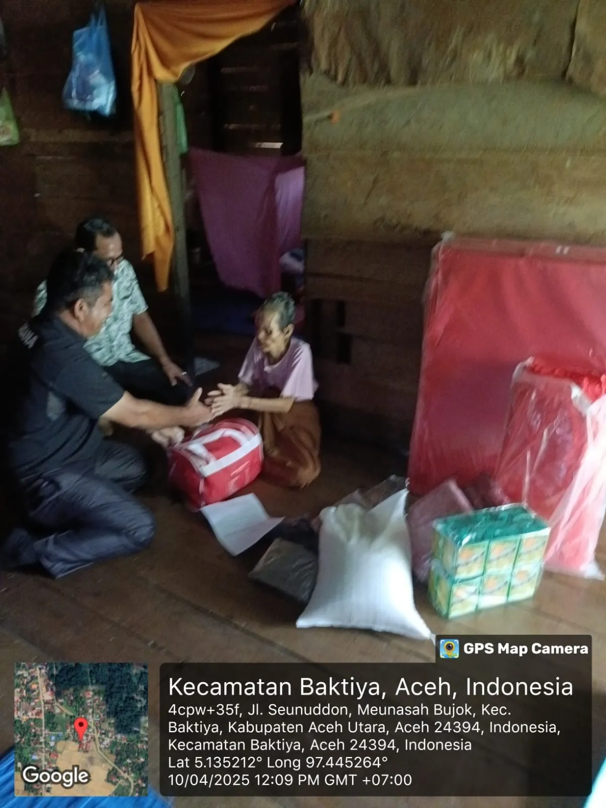 Foto: Nek Sairah Korban Kebakaran Wajah Di Baktiya, Dok. Dinsos Aceh Utara